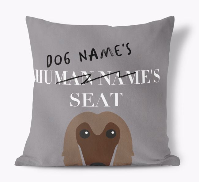 Human's Seat: Personalized {breedFullName} Canvas Pillow